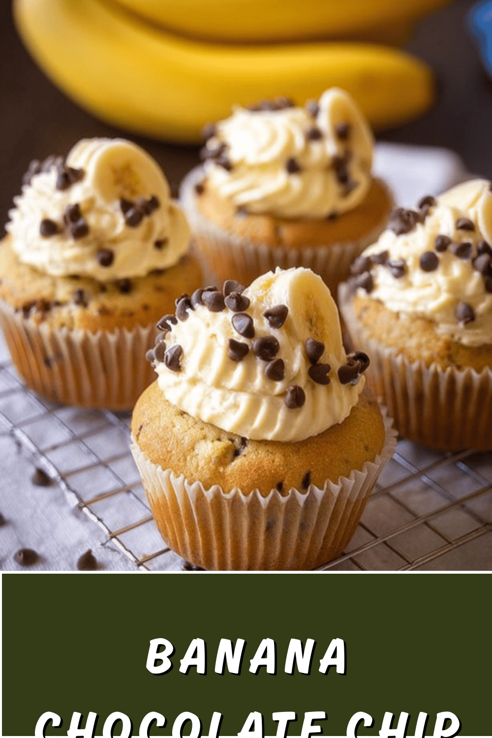 Banana Chocolate Chip Cupcakes