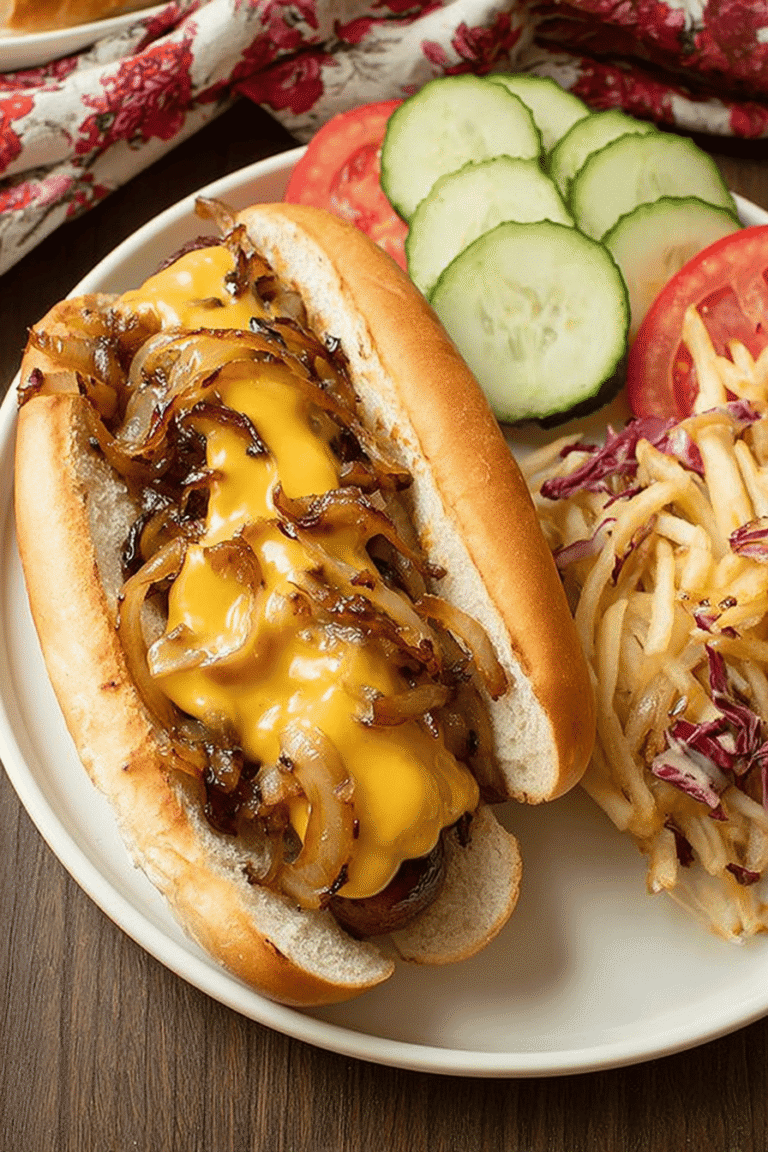 Brats Caramelized Onions Cheddar Cheese Sauce 47.Png