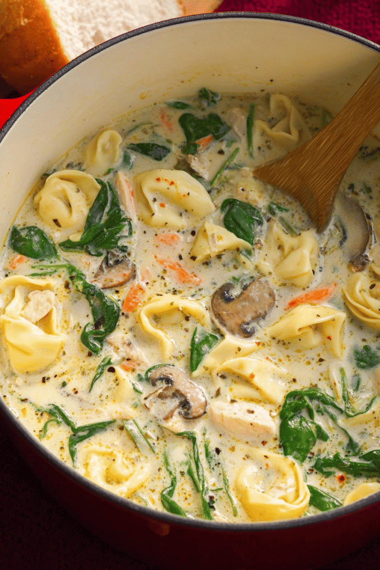 Creamy Chicken Spinach Mushroom Tortellini Soup 76.Png