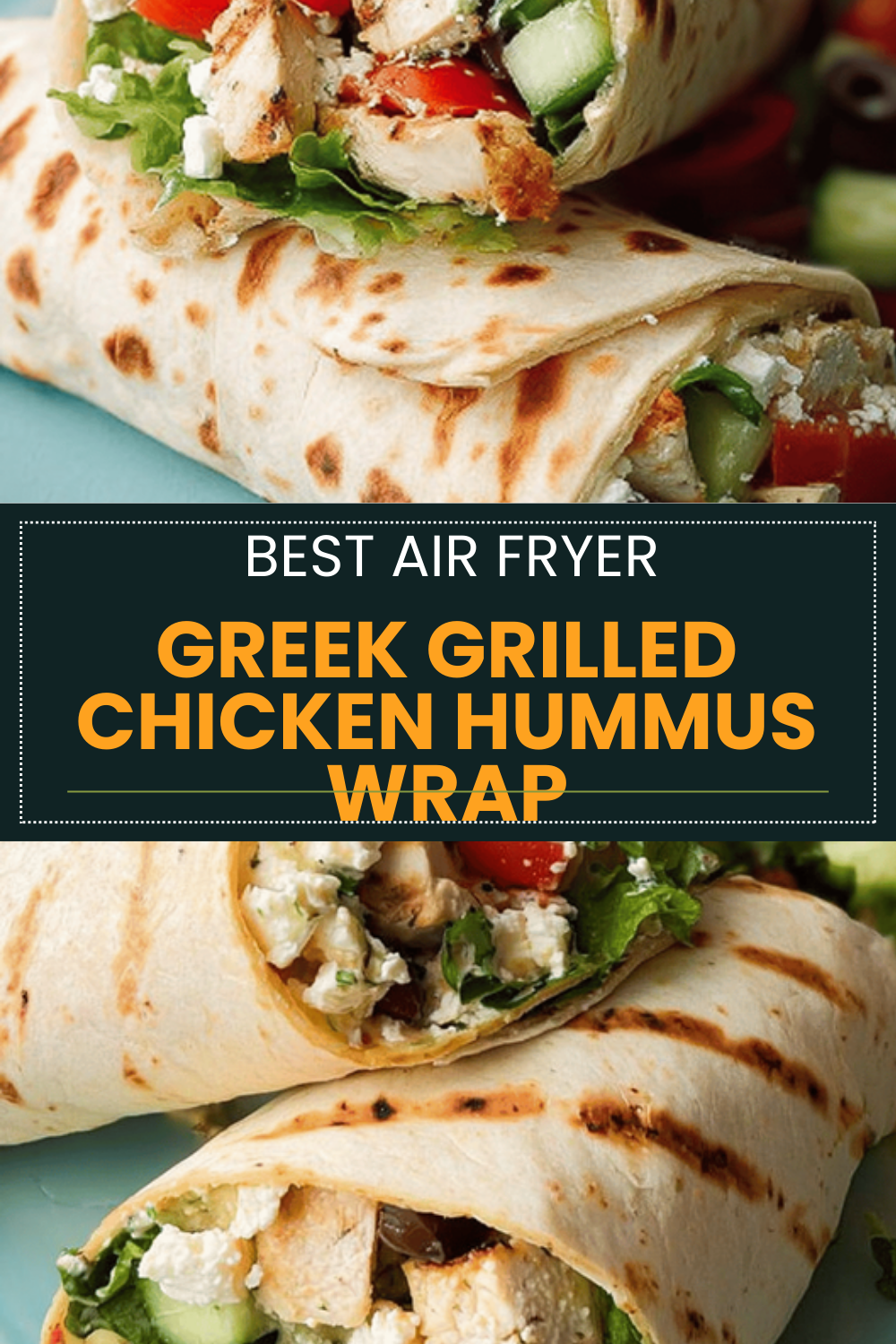 Greek Grilled Chicken Wrap With Creamy Hummus And Fresh Vegetables 6 Greek Grilled Chicken Hummus Wrap