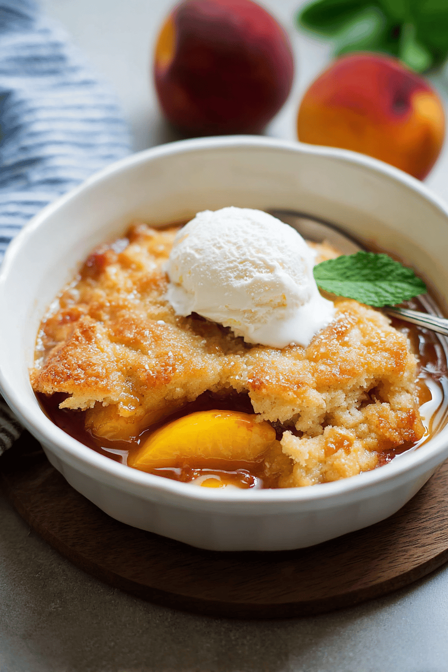 Peach Cobbler Recipe With Fresh Peaches And Flaky Crust
