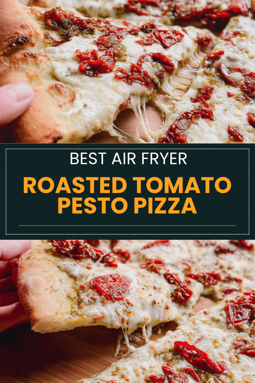 Basil Pesto Pizza With Mozzarella And Roasted Cherry Tomatoes 6 Roasted Tomato Pesto Pizza