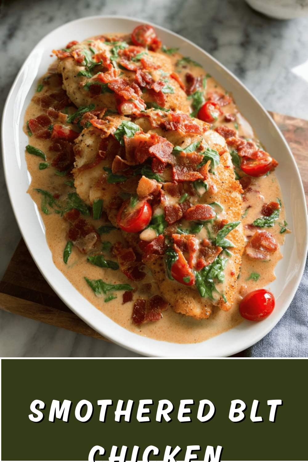 Smothered Blt Chicken Recipe With Crispy Bacon And Creamy Sauce 7 Smothered Blt Chicken