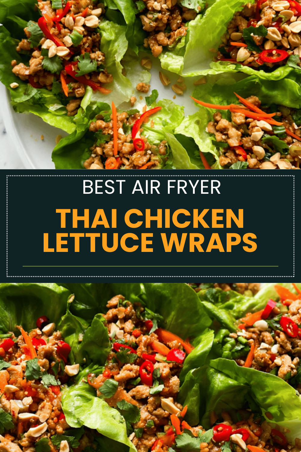 Thai Chicken Lettuce Wraps With Fresh Herbs And Spicy Peanut Sauce 6 Thai Chicken Lettuce Wraps
