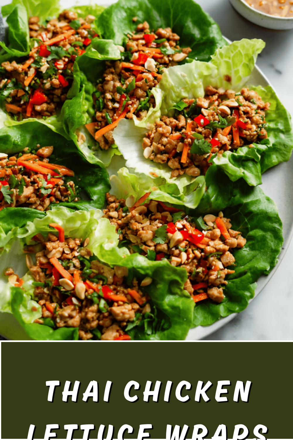 Thai Chicken Lettuce Wraps With Fresh Herbs And Spicy Peanut Sauce 7 Thai Chicken Lettuce Wraps