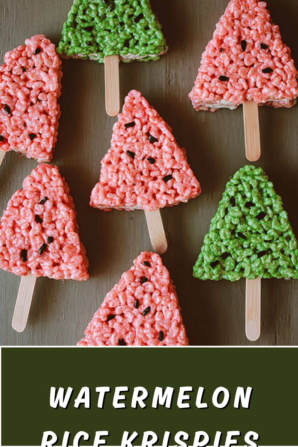 Watermelon Rice Krispies Treats