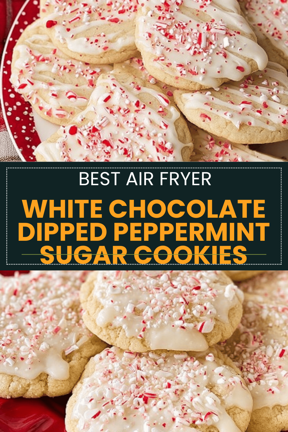 White Chocolate Peppermint Sugar Cookies Dipped For Holiday Treats 6 White Chocolate Dipped Peppermint Sugar Cookies