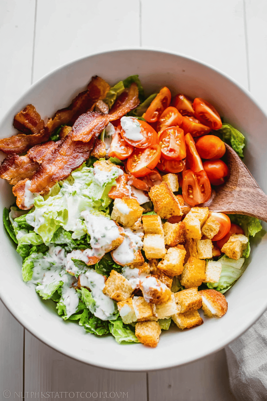 Blt Salad Recipe With Crispy Bacon And Fresh Garden Greens 7 Blt Salad Recipe