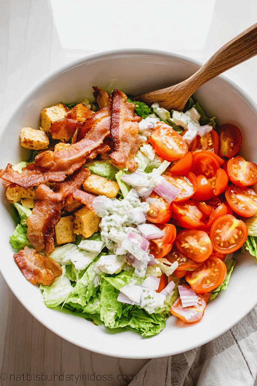 Blt Salad Recipe With Crispy Bacon And Fresh Garden Greens 6 Blt Salad Recipe