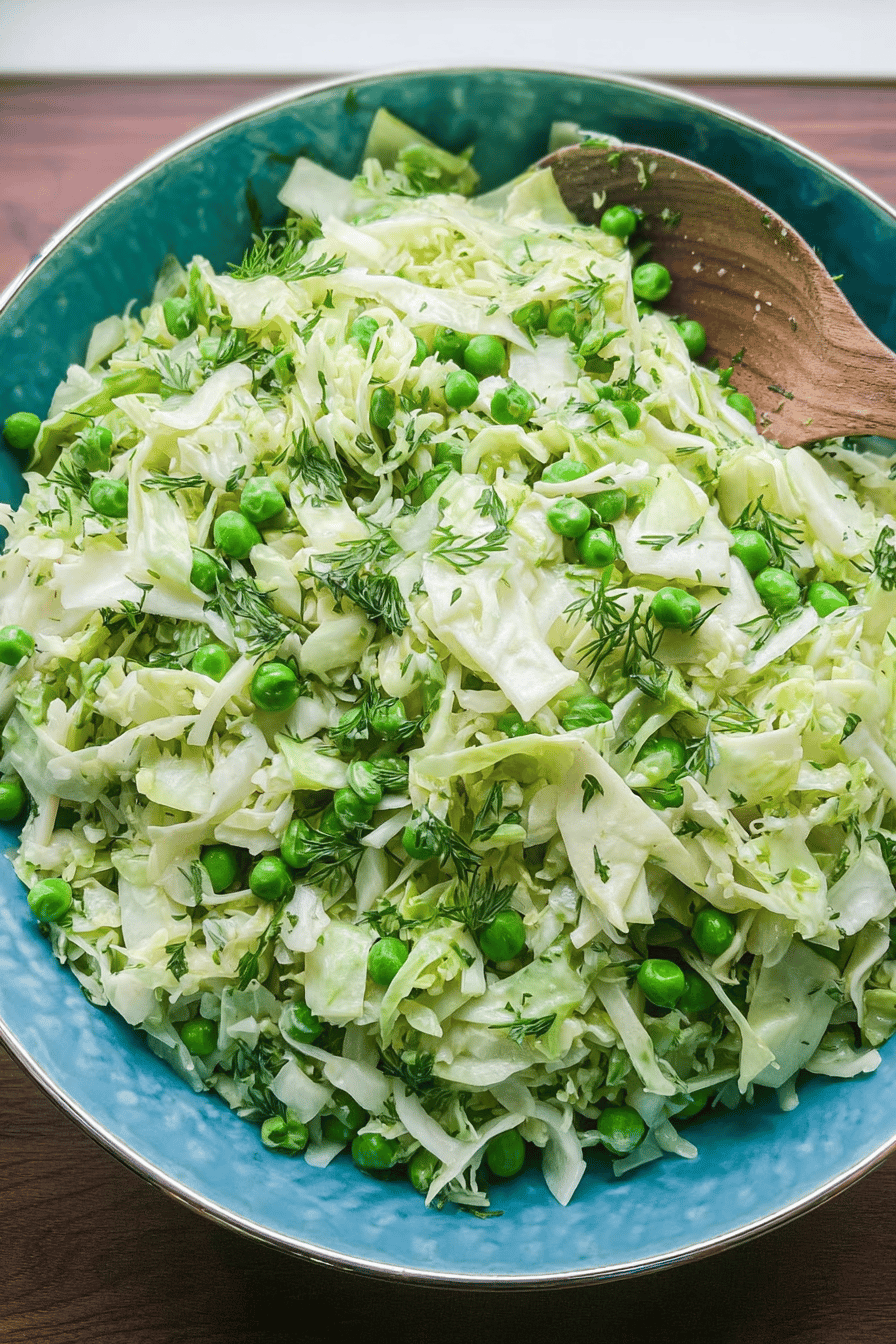 Cabbage And Pea Salad With Fresh Herbs And Zesty Dressing 7 Cabbage And Pea Salad