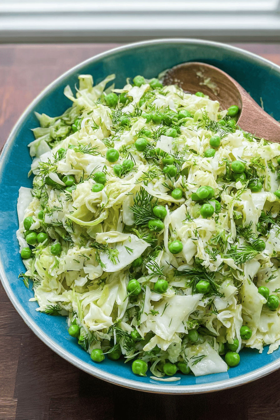 Cabbage And Pea Salad With Fresh Herbs And Zesty Dressing 6 Cabbage And Pea Salad