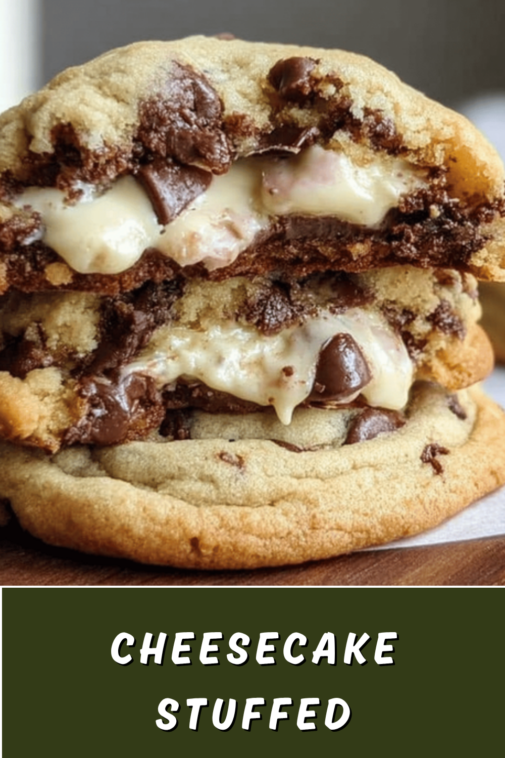 Cheesecake Stuffed Chocolate Chip Cookies