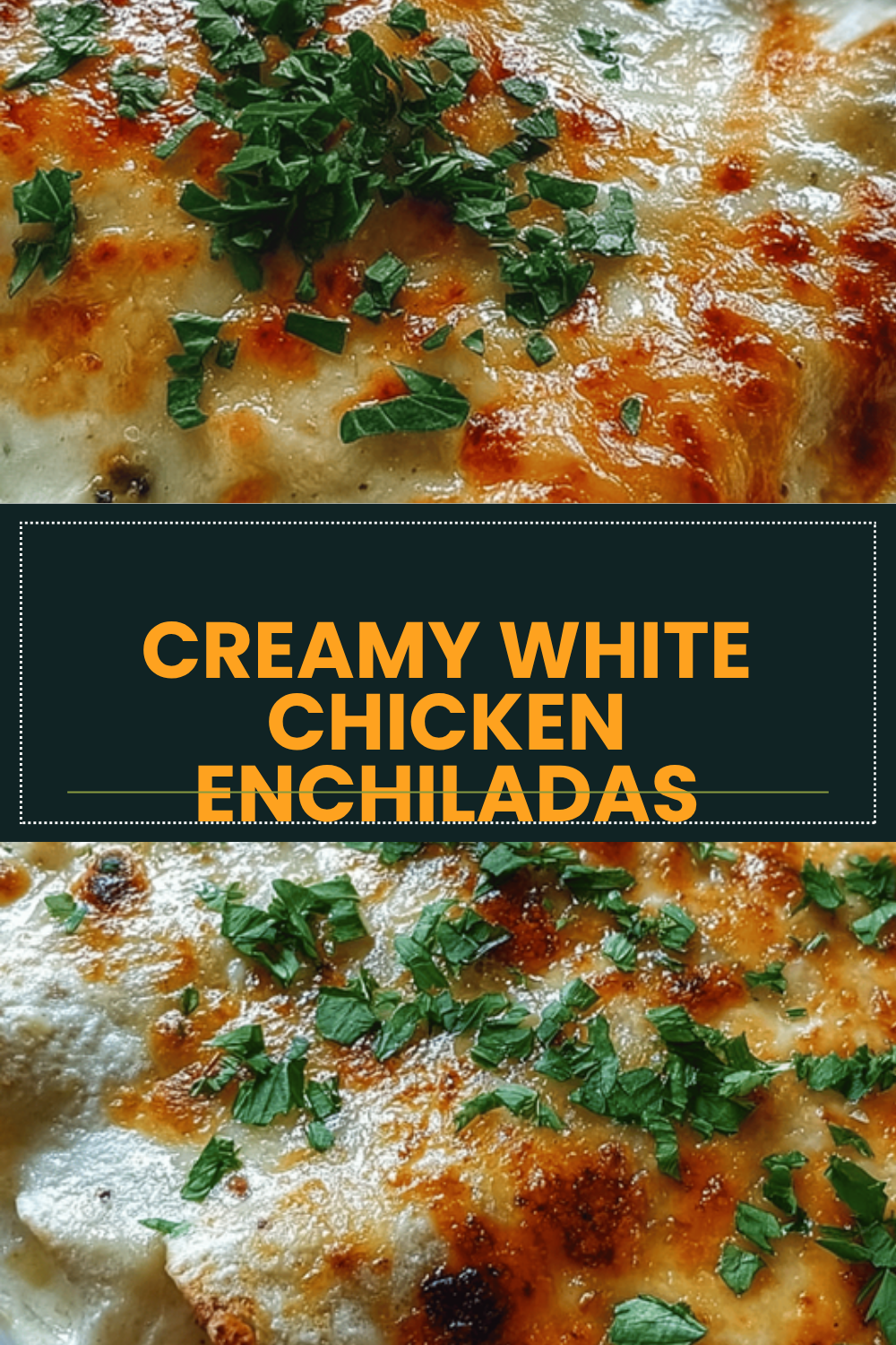 White Chicken Enchiladas Recipe With Creamy Sauce And Cheese 6 Creamy White Chicken Enchiladas