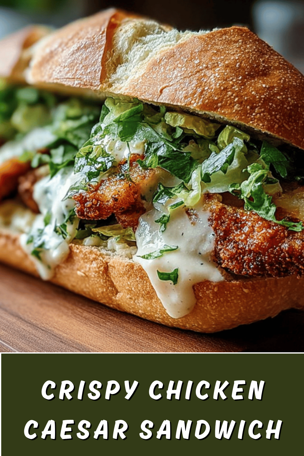 Crunchy Chicken Caesar Sandwich Recipe With Crisp Lettuce And Creamy Dressing 7 Crispy Chicken Caesar Sandwich