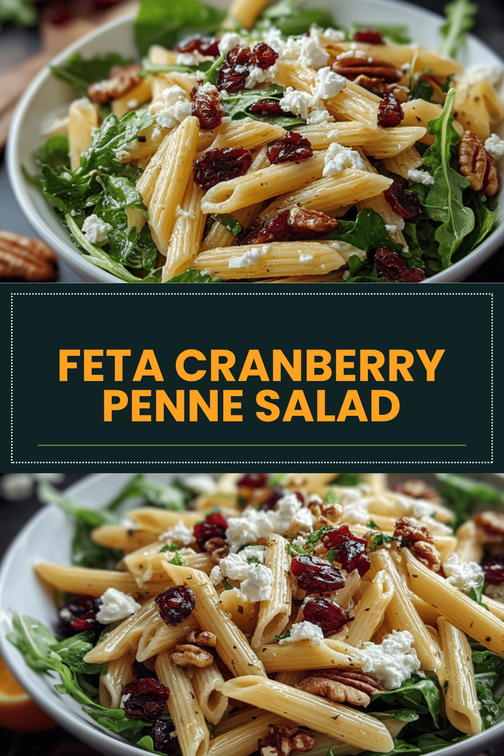 Feta Cranberry Penne Salad With Fresh Orange Vinaigrette Recipe 6 Feta Cranberry Penne Salad