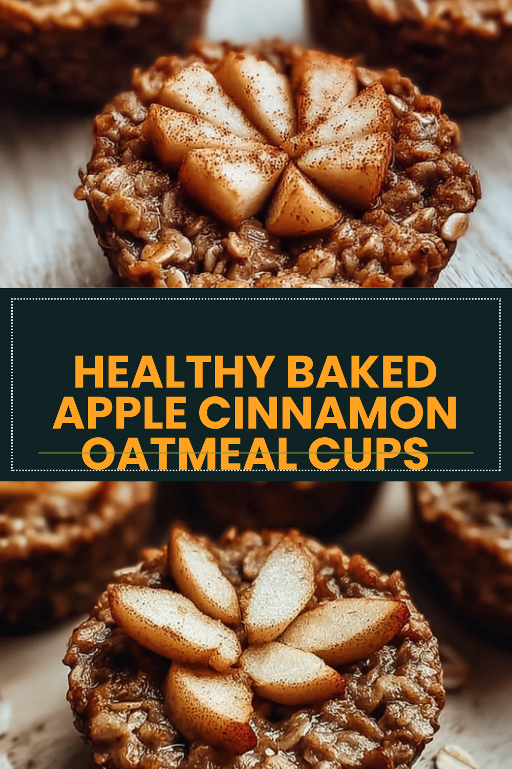 Healthy Baked Apple Cinnamon Oatmeal Cups