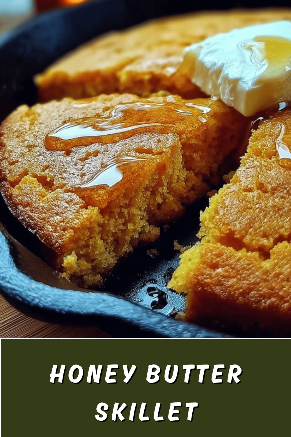 Honey Butter Skillet Cornbread