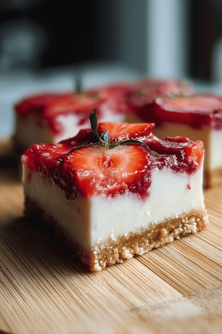 Keto Strawberry Cheesecake Bars 16.Png