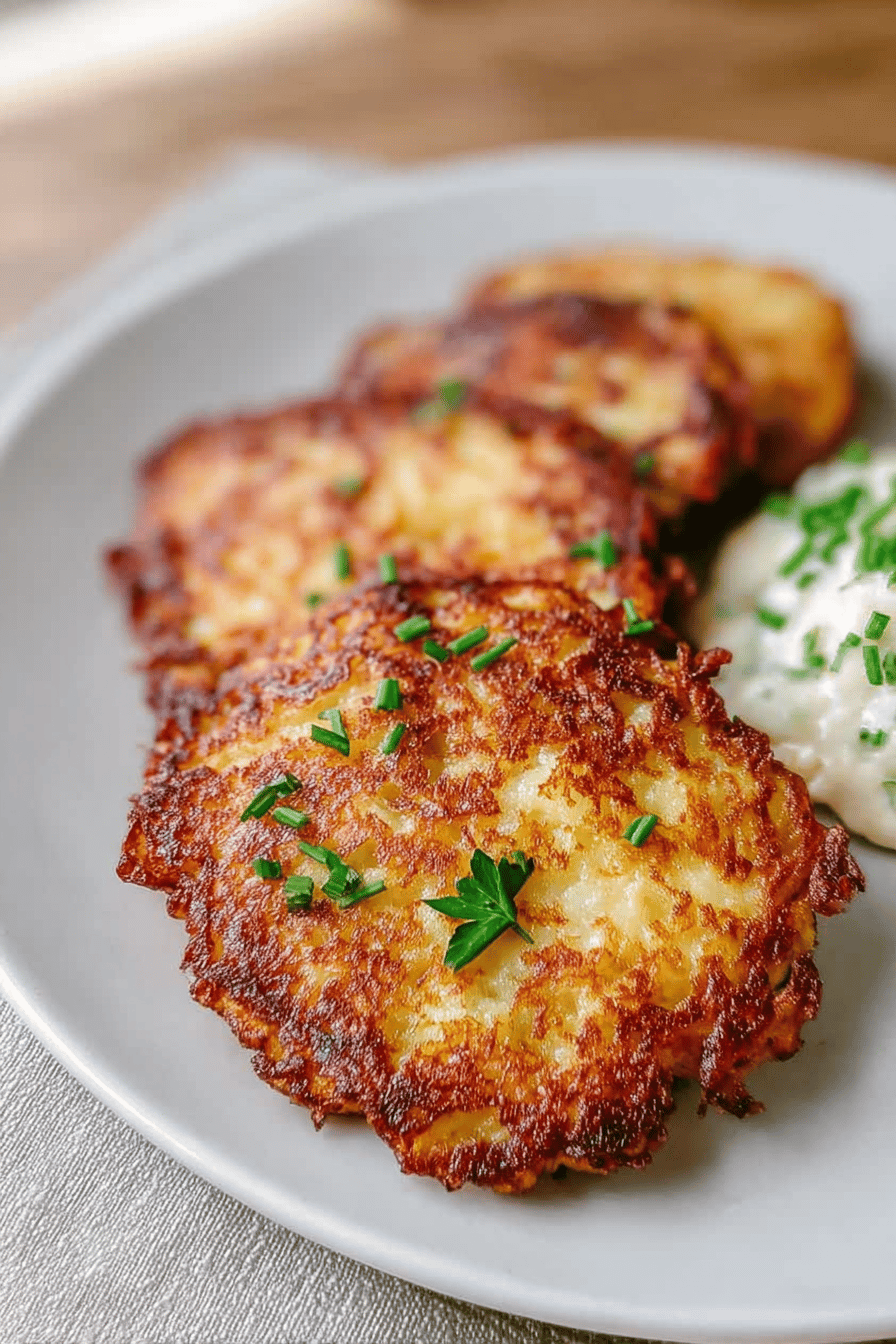Meat Stuffed Potato Pancakes