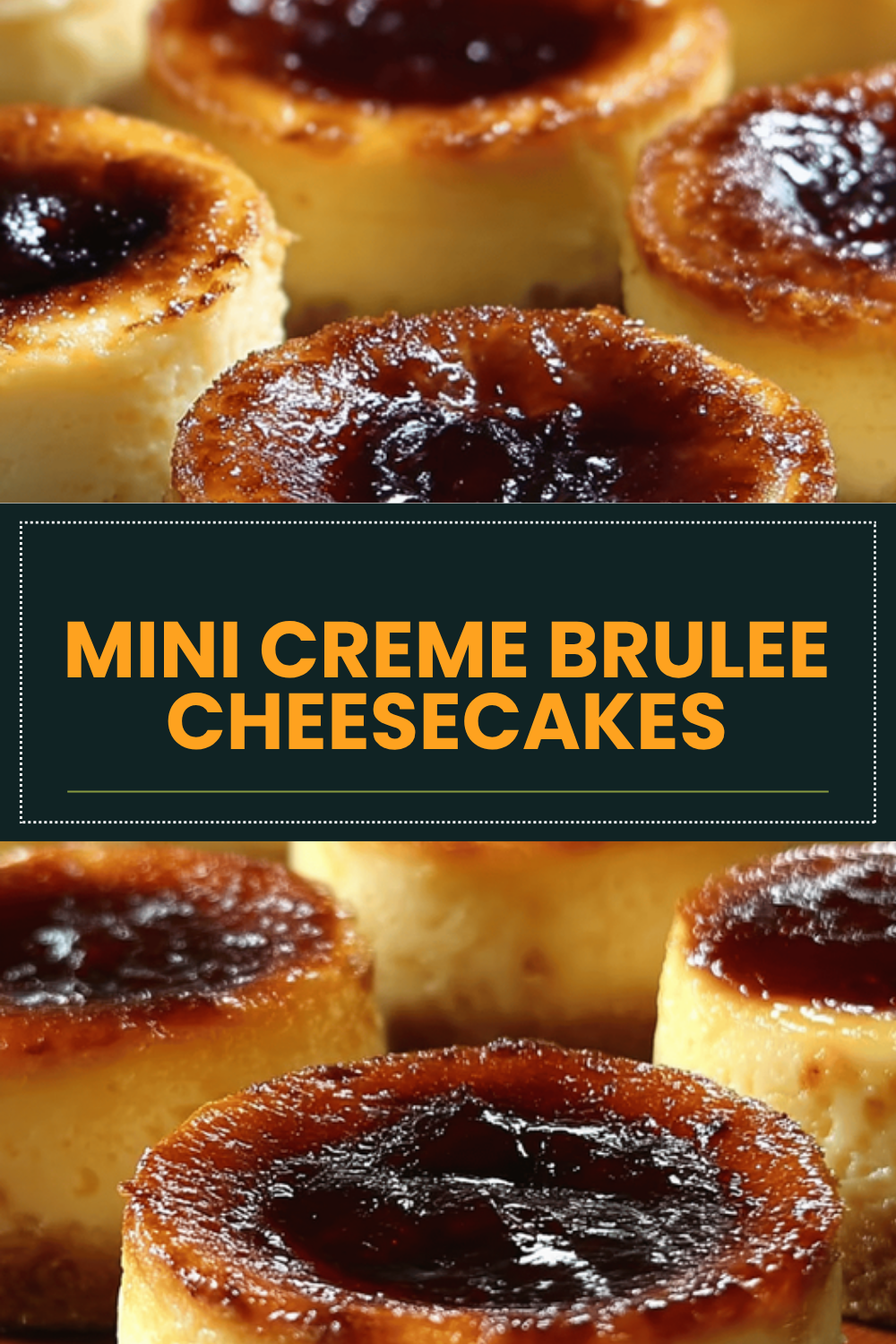 Mini Creme Brulee Cheesecakes With Caramelized Sugar Topping 6 Mini Creme Brulee Cheesecakes