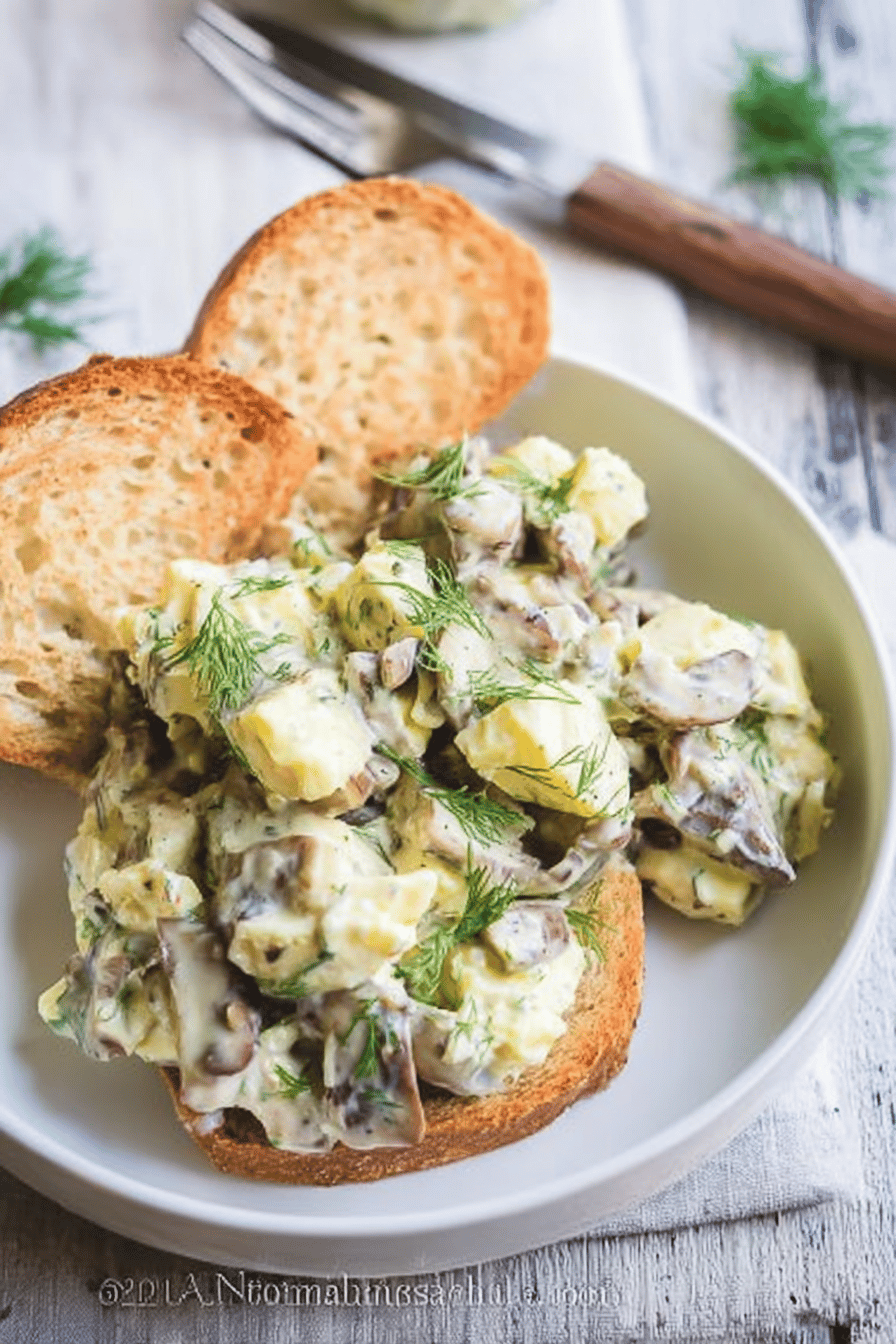 Mushroom And Egg Salad Recipe With Fresh Herbs And Simple Dressing 7 Mushroom And Egg Salad Recipe
