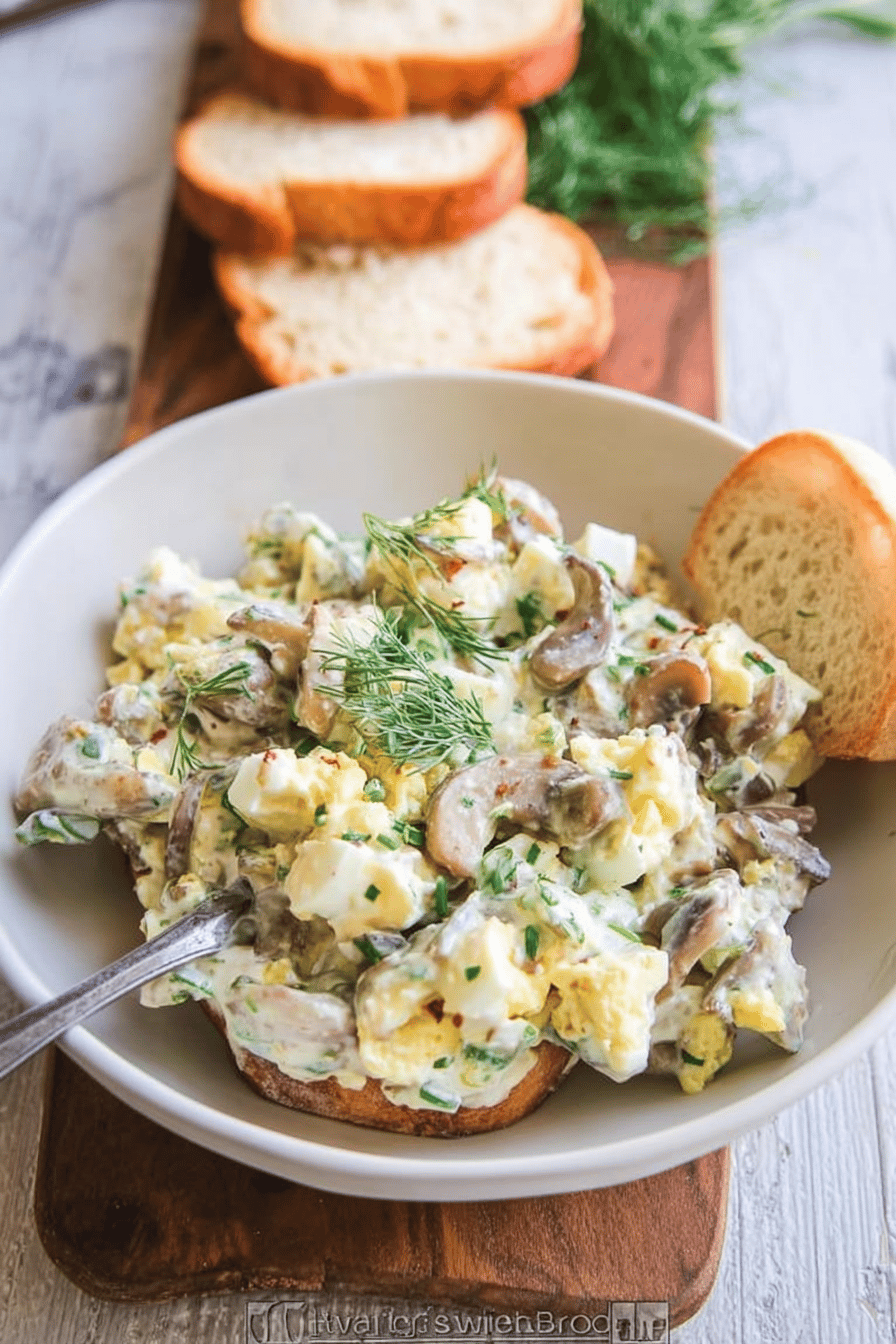 Mushroom And Egg Salad Recipe With Fresh Herbs And Simple Dressing 6 Mushroom And Egg Salad Recipe