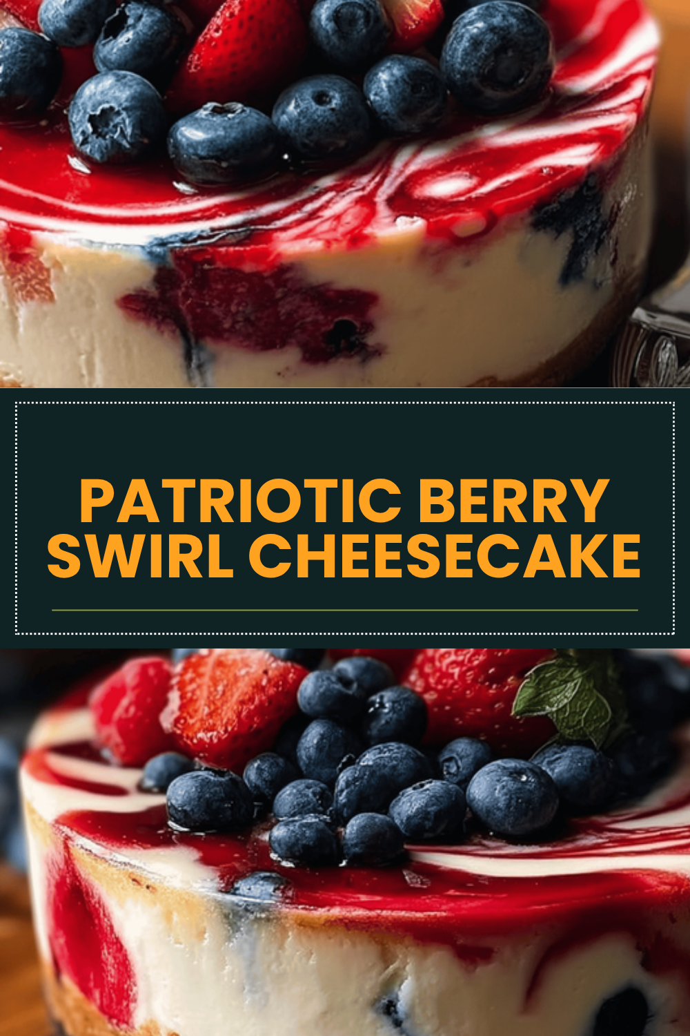 Red White And Blue No Bake Cheesecake Recipe For Patriotic Celebrations 6 Patriotic Berry Swirl Cheesecake