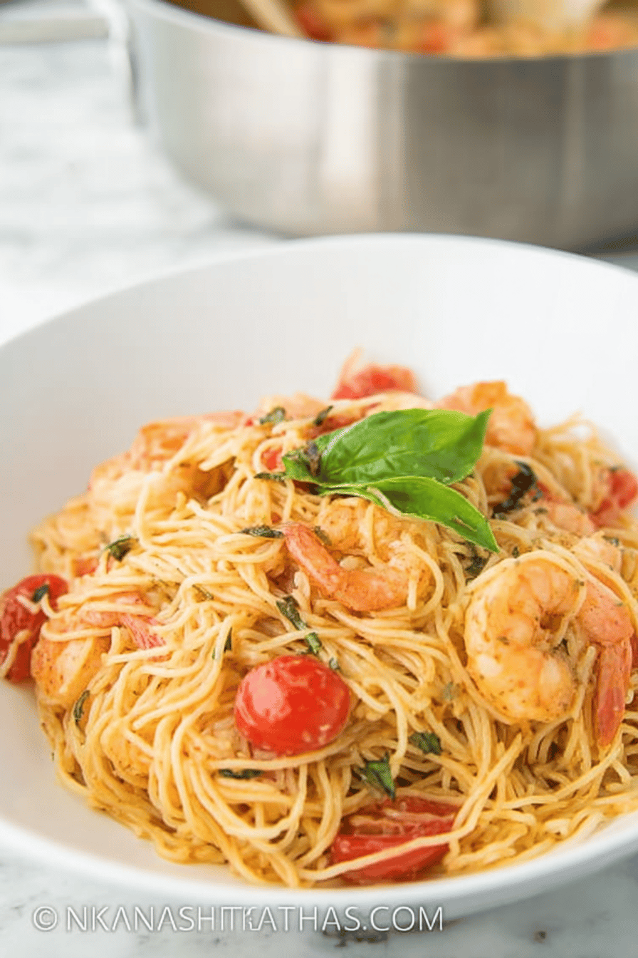Garlic Shrimp Pasta Recipe With Creamy Sauce And Fresh Herbs 7 Shrimp Pasta