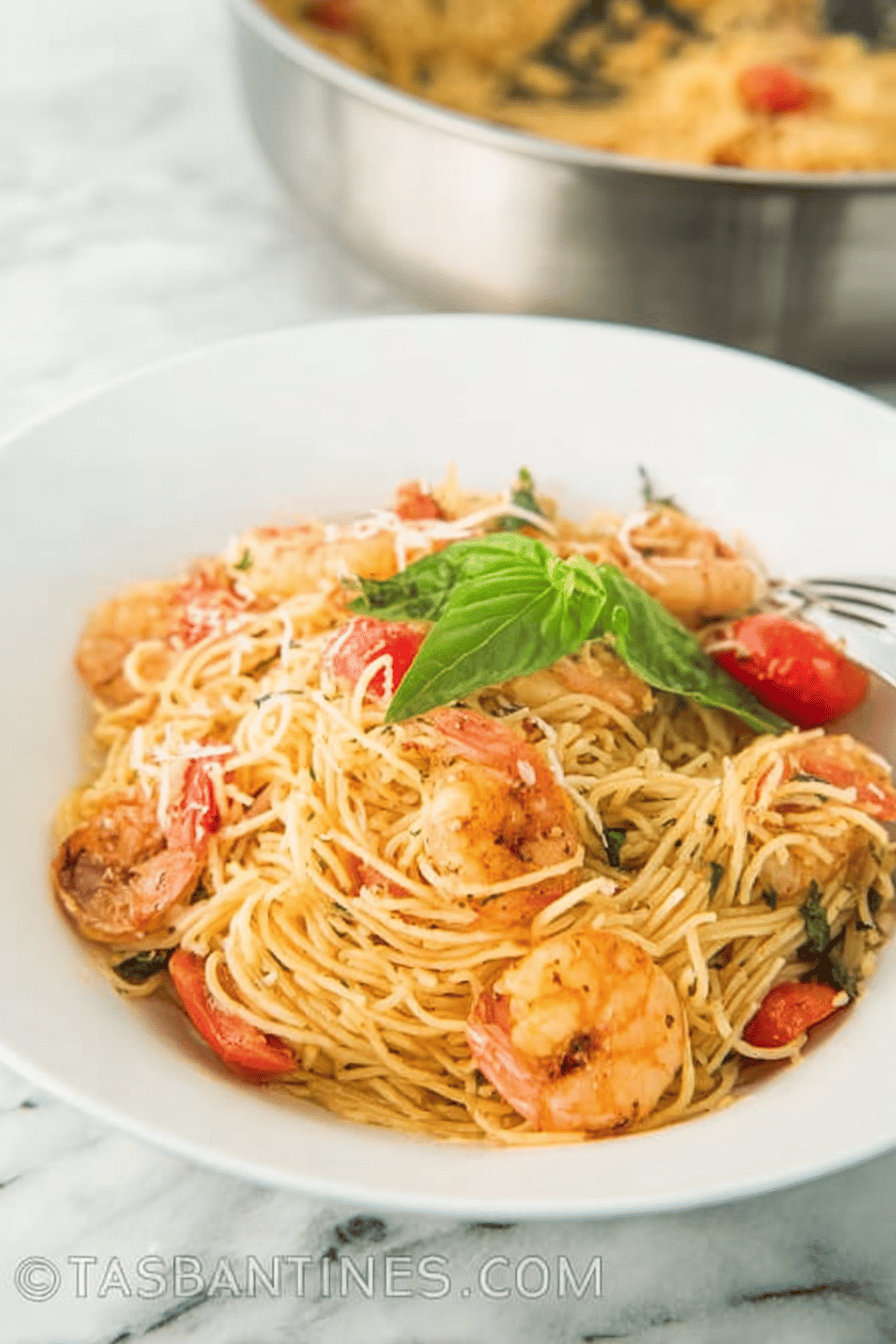 Garlic Shrimp Pasta Recipe With Creamy Sauce And Fresh Herbs 6 Shrimp Pasta
