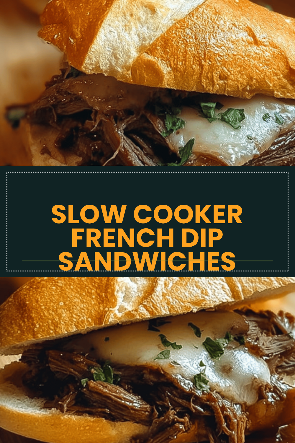 Slow Cooker French Dip Sandwiches With Savory Au Jus Sauce 6 Slow Cooker French Dip Sandwiches
