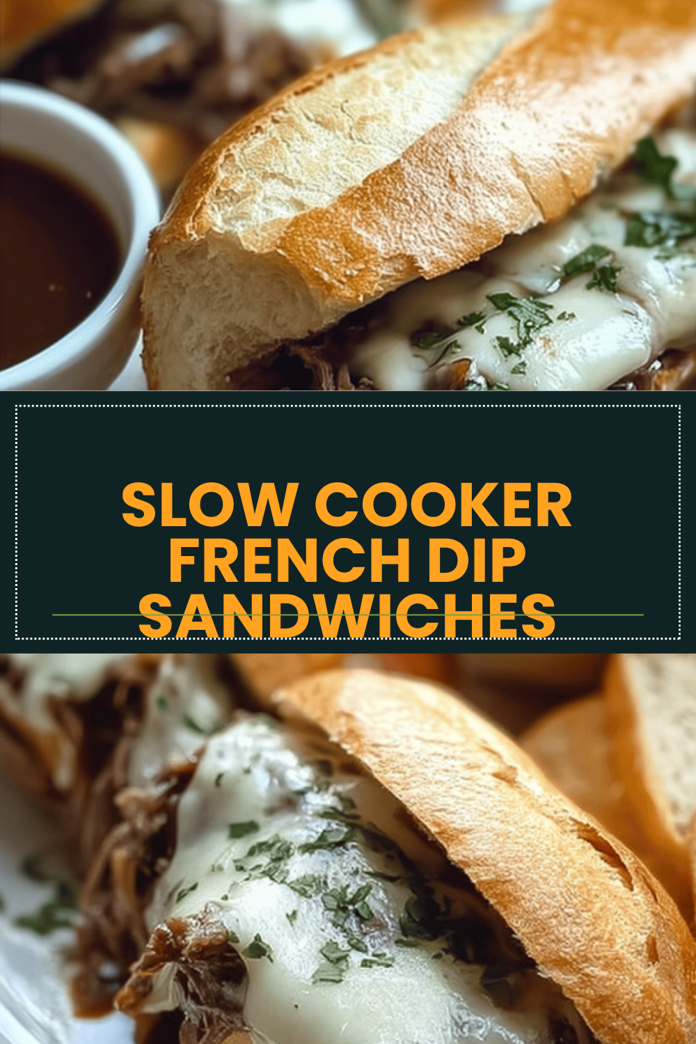 Slow Cooker French Dip Sandwiches With Tender Beef And Savory Au Jus 6 Slow Cooker French Dip Sandwiches