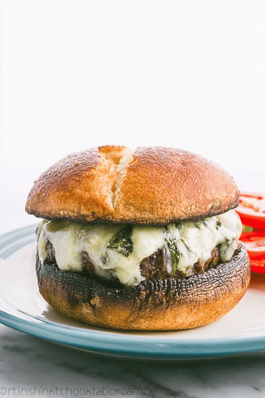 Spinach Havarti Stuffed Portobello Mushrooms Recipe 7 Spinach Havarti Stuffed Portobello Mushrooms