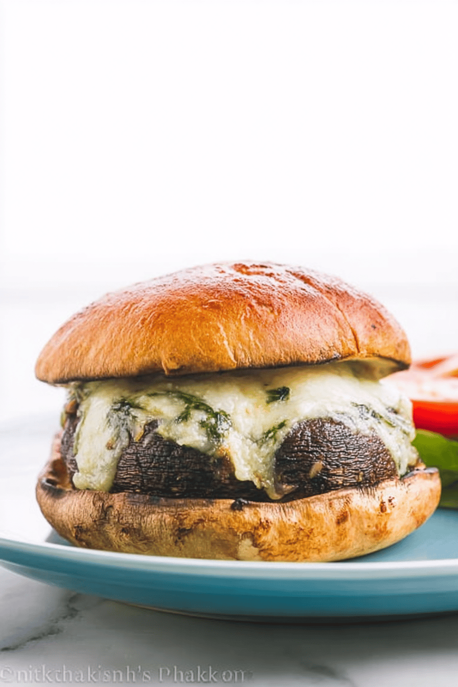 Spinach Havarti Stuffed Portobello Mushrooms Recipe 6 Spinach Havarti Stuffed Portobello Mushrooms