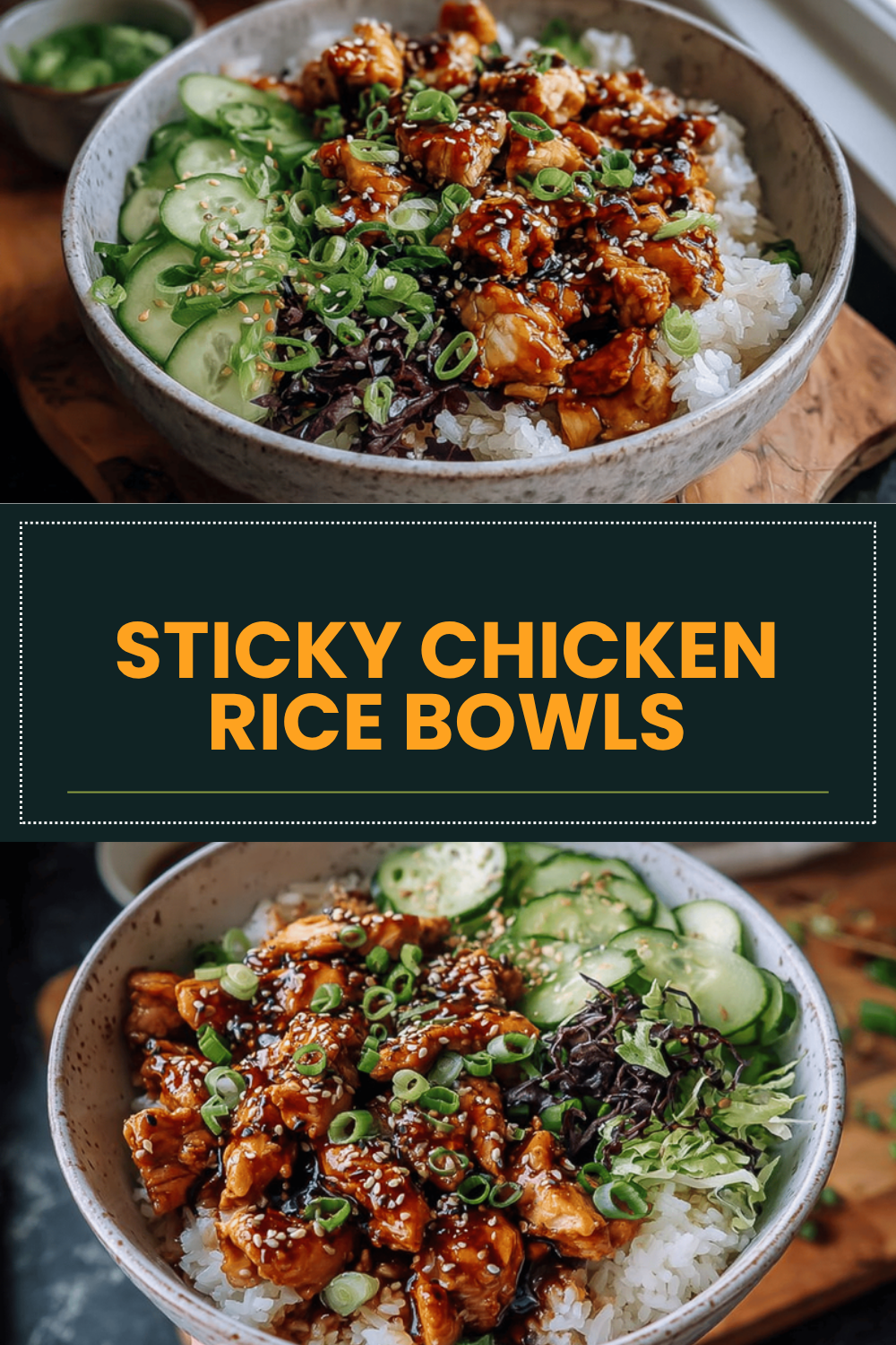 Sticky Chicken Rice Bowls With Flavorful Sauces And Fresh Veggies 6 Sticky Chicken Rice Bowls