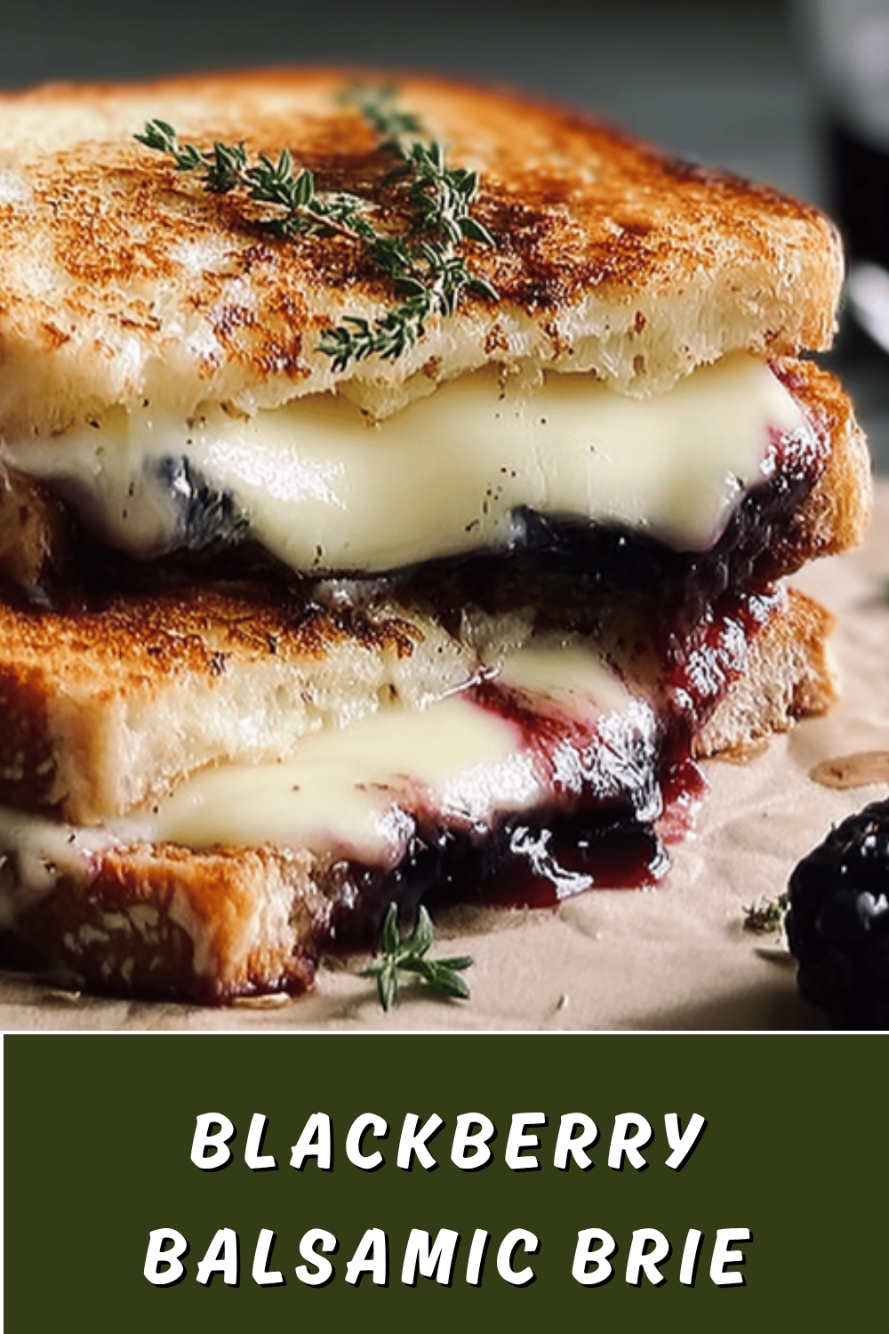 Blackberry Balsamic Brie Grilled Cheese