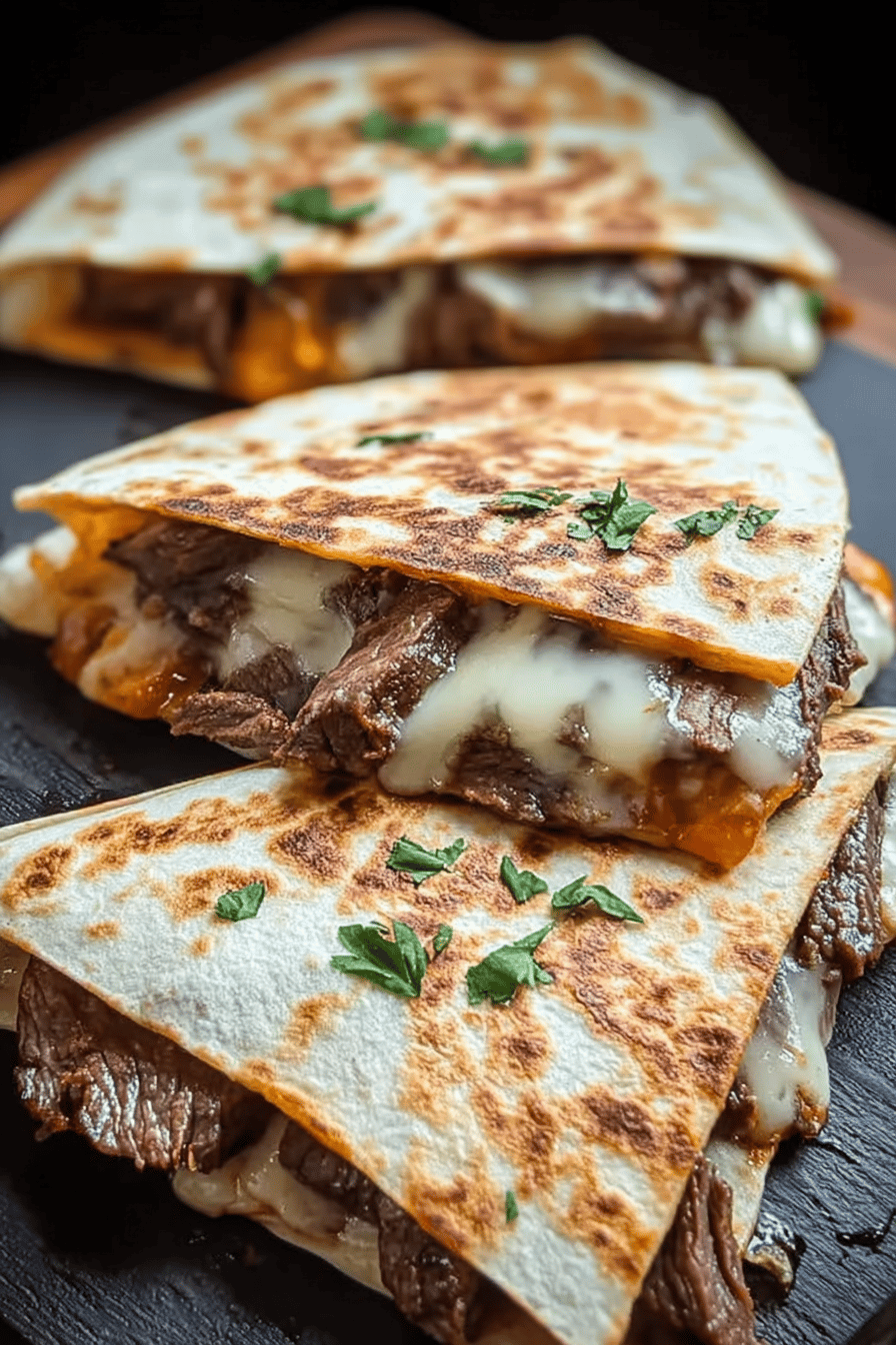 Blackstone Steak Cheese Quesadillas