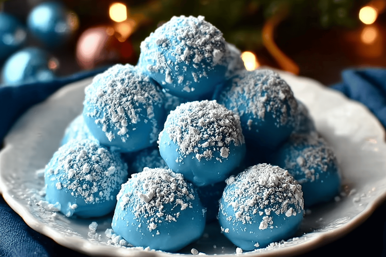 Blue Christmas Truffles Recipe For Festive Holiday Treats 6 Blue Christmas Truffles