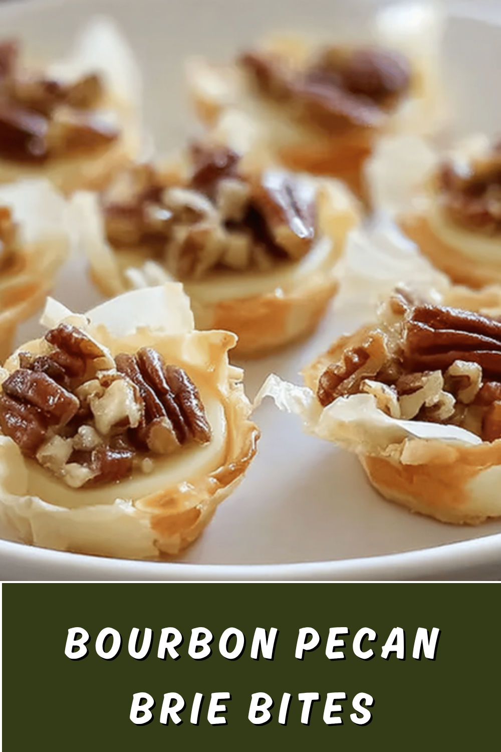 Bourbon Pecan Brie Bites
