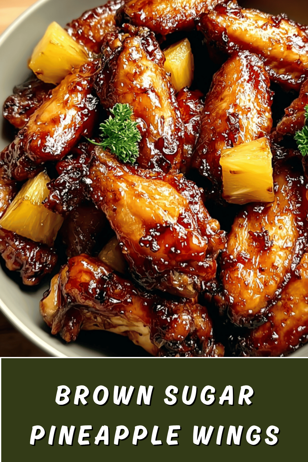 Brown Sugar Pineapple Wings Baked Sticky Chicken Recipe 7 Brown Sugar Pineapple Wings