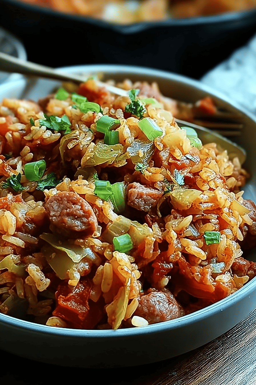 Cajun Cabbage Jambalaya