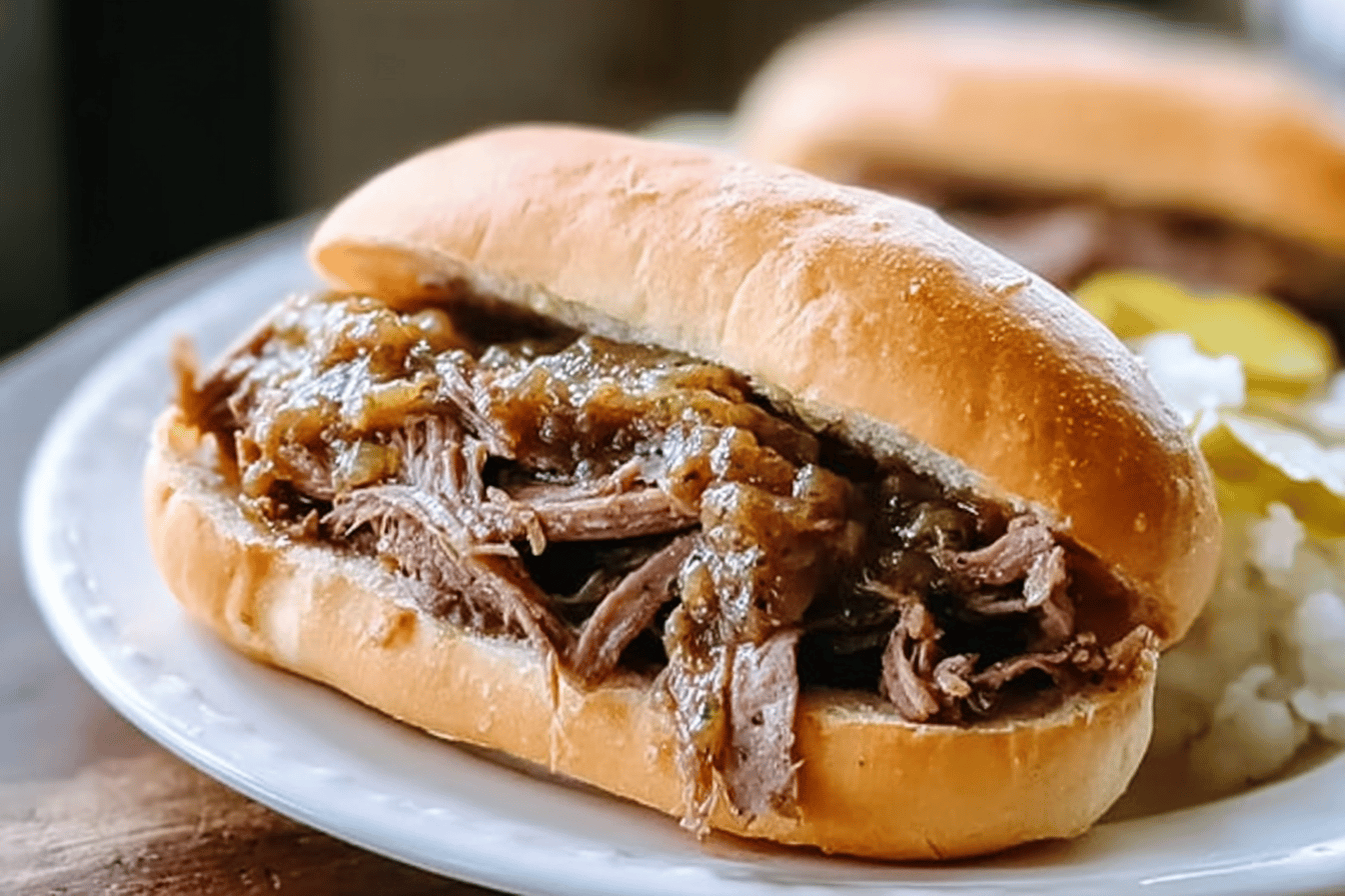 Cheesy Beef Sandwich Recipe With Melted Cheese And Savory Beef Filling 6 Cheesy Hot Beef Sandwich