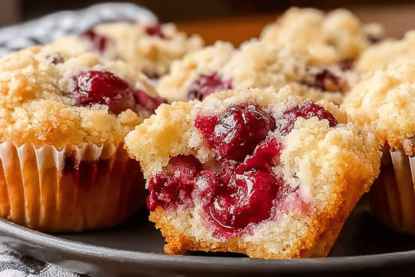 Cherry Cobbler Muffins Recipe With Sweet Juicy Cherries And Crumbly Topping 6 Cherry Cobbler Muffins