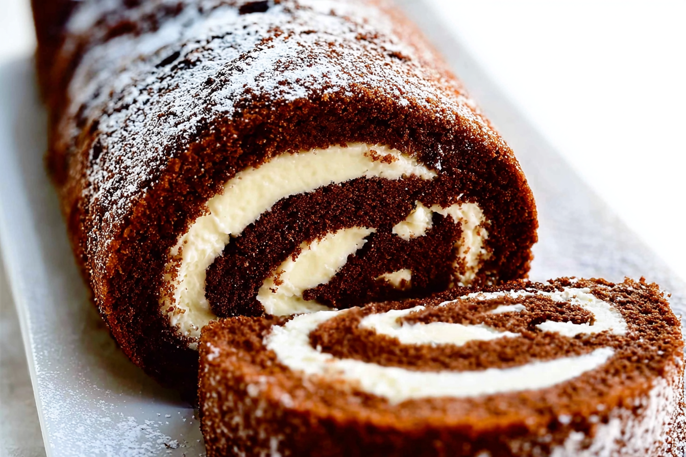 Chocolate Swiss Roll Cake Recipe With Creamy Filling And Rich Flavor 6 Chocolate Roll