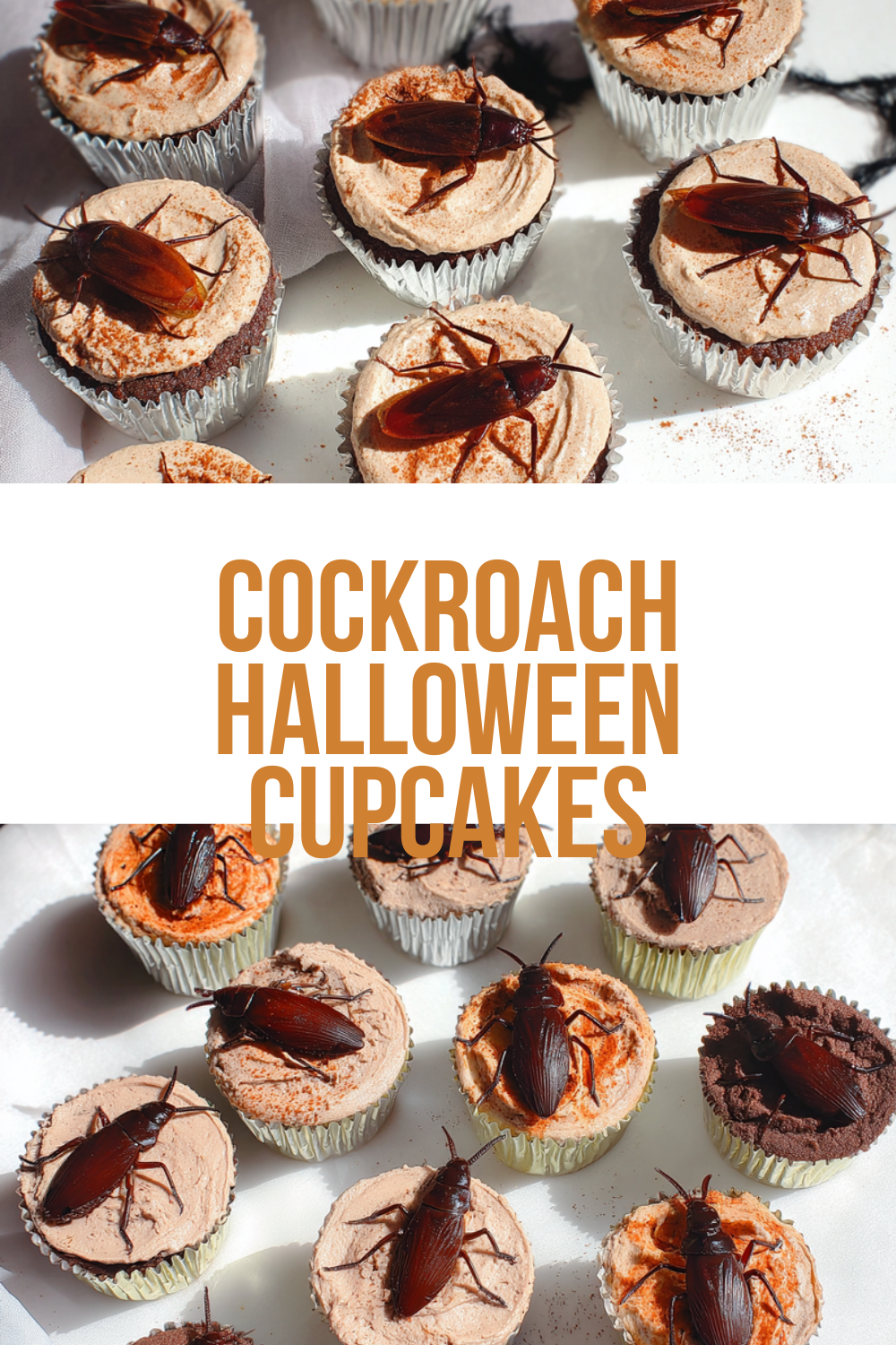 Cockroach Halloween Cupcakes