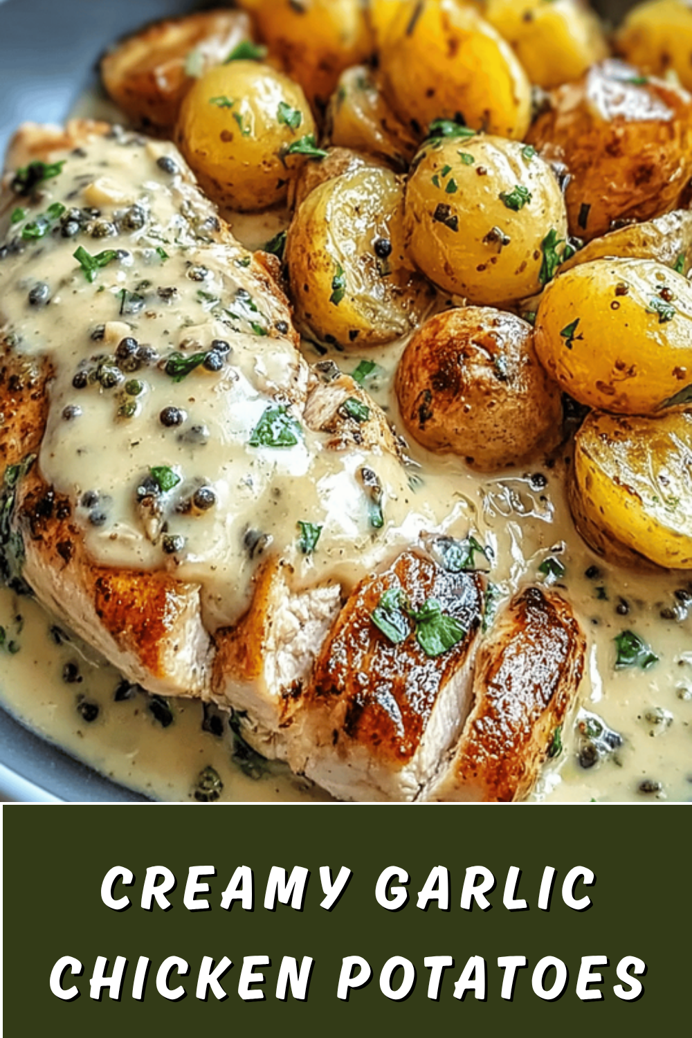 Creamy Garlic Chicken With Potatoes And Fresh Garden Herbs In One Pan 7 Creamy Garlic Chicken Potatoes
