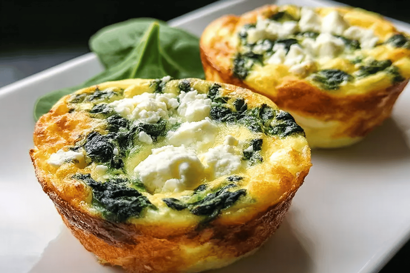 Egg Muffins Spinach Feta