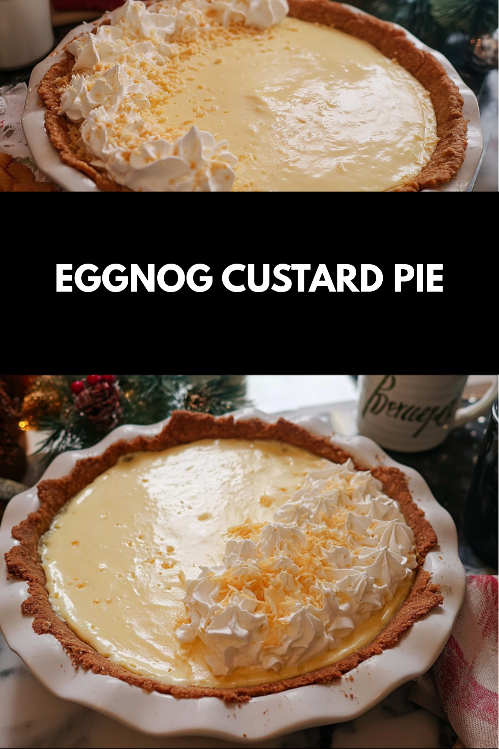 Eggnog Custard Pie