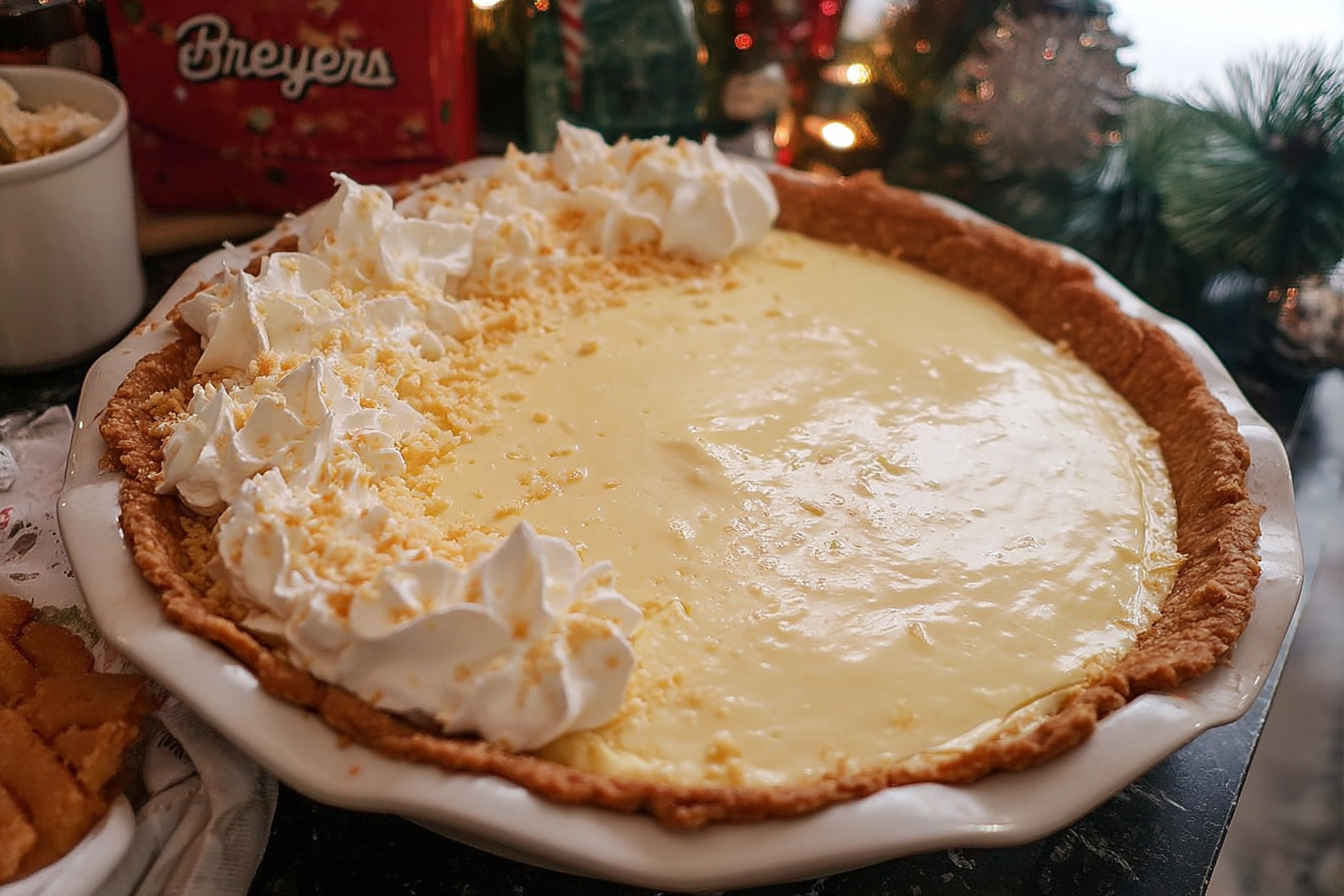 Eggnog Custard Pie