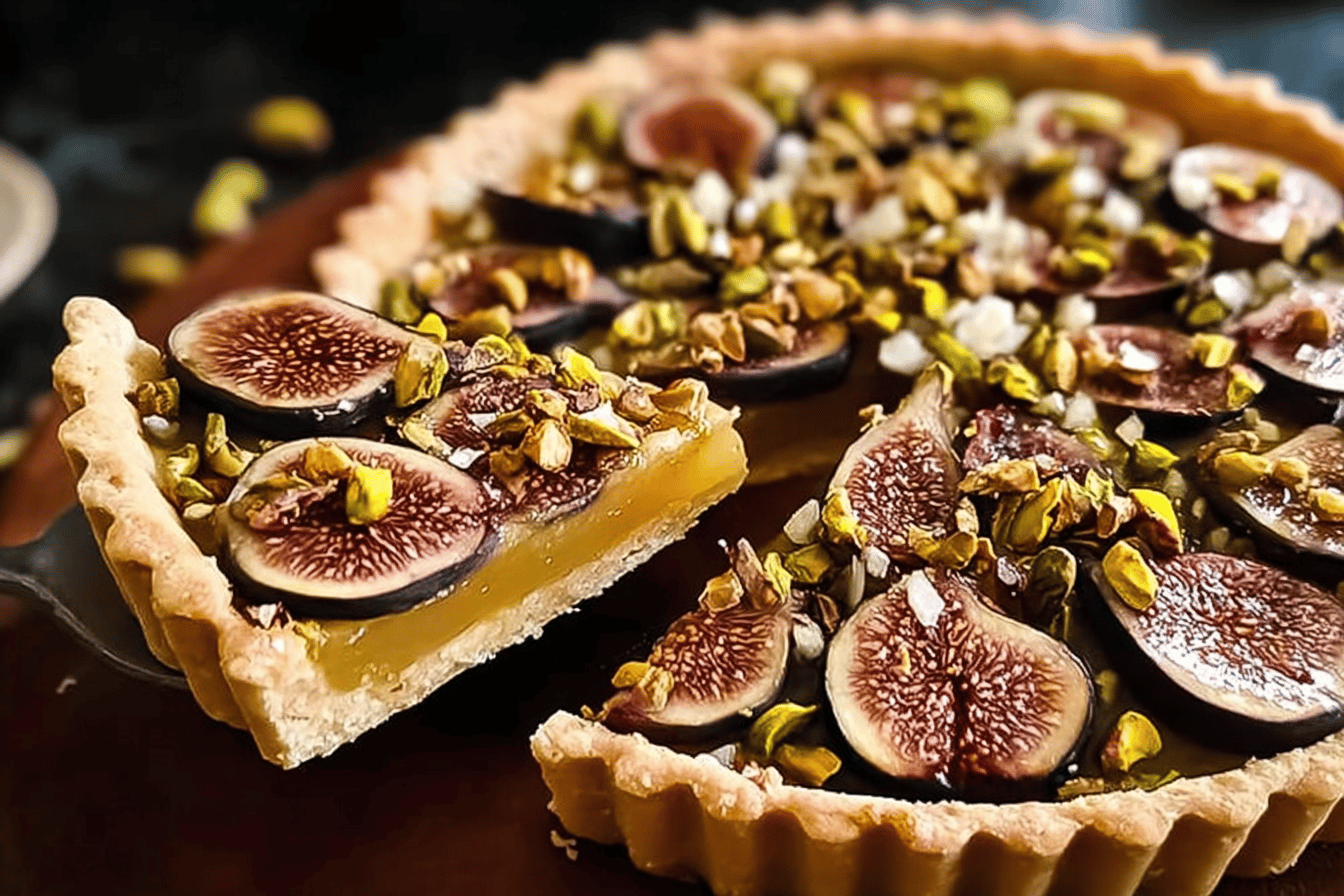 Fig Honey Pistachio Tart