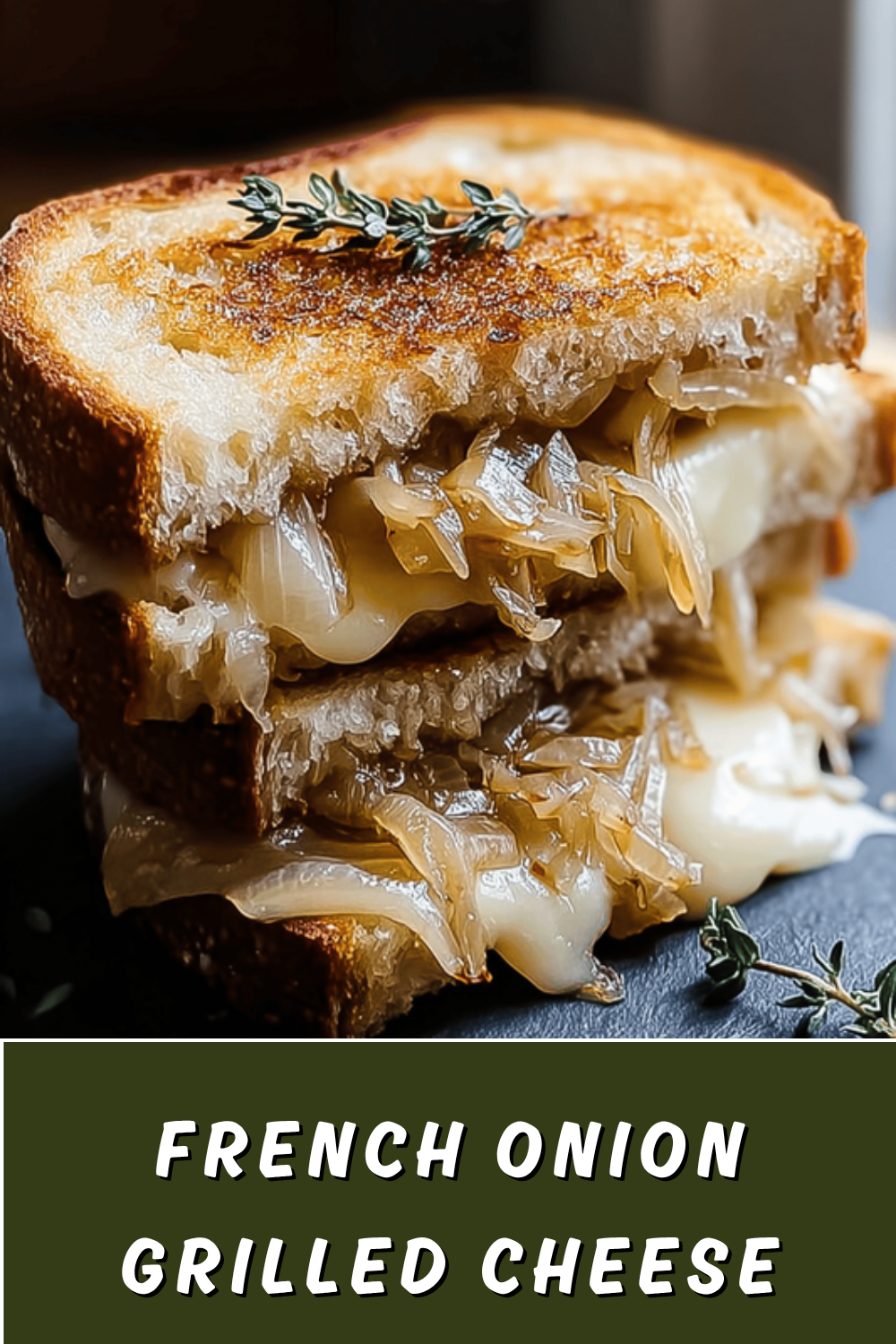 French Onion Grilled Cheese Recipe With Rich Caramelized Onions And Melted Cheese 7 French Onion Grilled Cheese